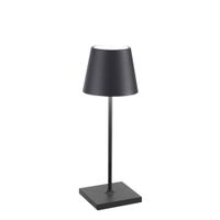 lampara de mesa led zafferano regulable gris oscuro mini