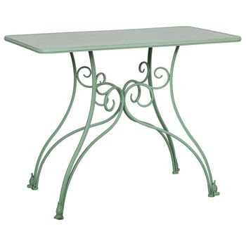 Recibidor-consola de metal envejecido verde 100x52x76