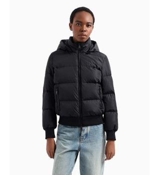 A|X Armani Exchange para mujer. XW000228AF12286UC001 Abrigo Down Plumas negro (M), Casual, Poliamida