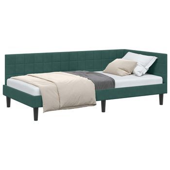 Estructura De Cama En Esquina Verde Oscuro 90 Cm X 200 Cm Vidaxl