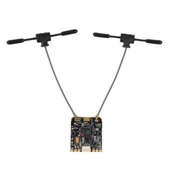 Flysky PR02 2,4 GHz 16CH ELRS True Diversity Gemini Mode 250 mW TCXO Receptor con Antenas Dual T para FPV Racing Drone R