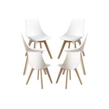 Pack 6 Sillas Blok De Polipropileno 78*48*55 Cm - Blanco