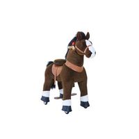 ponycycle poni de montar marron chocolate con pezuna blanca modelo pequeno de 3 a 5 anos