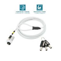 mobilis 001329 cable antirrobo blanco 18 m