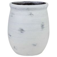 macetero de fibra de vidrio blanco 32x32x375cm