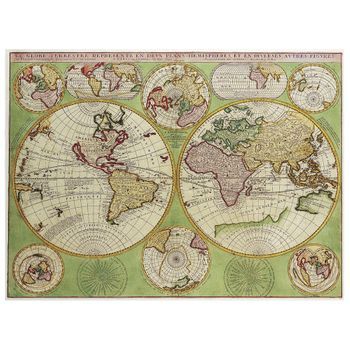 Legendarte - Cuadro Lienzo, Impresión Digital - Mapa Antiguo No. 44 - Decoración Pared Cm. 80x100