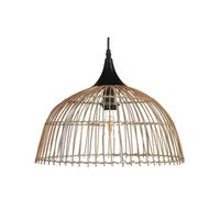 lampara de techo de ratan beige natural 123 cm pantalla abierta boho bararis