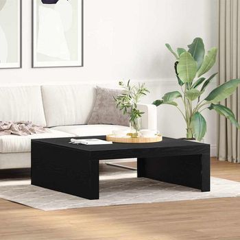 Vidaxl Mesa De Café Roble Negro 100 X 100 X 35 Cm Madera De Ingeniería