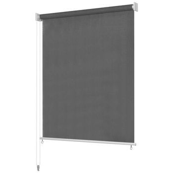 Persiana Enrollable De Exterior 225(ancho)x230(alto)cm Gris Antracita Vidaxl