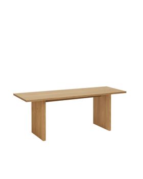 Mesa de centro de madera maciza en tono medio de 120x45cm