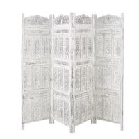 biombo de madera encalada 180 cm