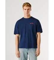 pepe jeans para hombre pm5010319 camiseta gideon marino m casual algodon manga corta