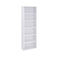 libreria estanteria de 6 niveles 24 x 60 x 1785 cm blanco