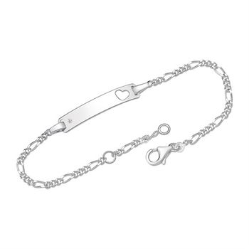 Pulsera de plata 925, grabable con diamante