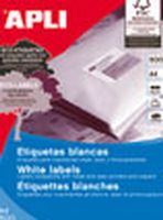 apli 1782 - etiquetas blancas permanentes adhesivas imprimibles inkjet-laser-copy tamano etiqueta 70 x 35 mm cantos rectos pack de 500 hojas a4 12 000 etiquetas ideal para sobres y paquetes