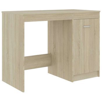 Escritorio Madera Contrachapada Color Roble Sonoma 100x50x76 Cm