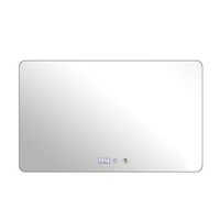 espejo bano led 60x100 cm antivaho luz 3 tonos regulable reloj y temperatura vidrio seguridad espejo impermeable