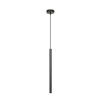 Lámpara colgante con pantalla cilíndrica de metal negro ø3cm