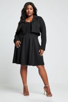 yours falda corta negra con pinzas mujer curvy y tallas grandes yours