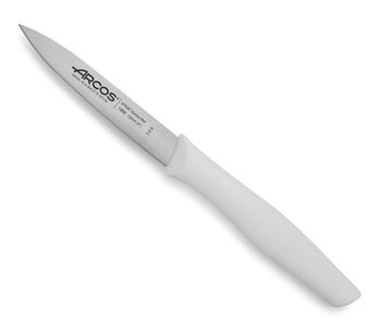 Cuchillo mondador acero inoxidable 100 mm mango polipropileno blanco