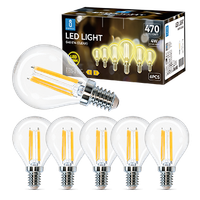 aigostar filamento bombillas led e14 luz calida 2700k4w equivalente a 40 w470 lumenesangulo de apertura360no regulableg45pack de 6 uds