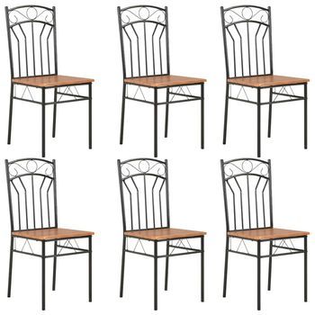Sillas De Comedor 6 Unidades Mdf Marrón Vidaxl