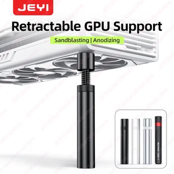 JEYI Soporte GPU: Soporte VGA resistente para caja de PC de escritorio, soporte de tarjeta gráfica ajustable con diseño anti-hundimiento