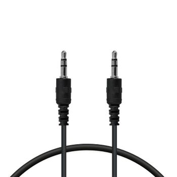 Ksix Cable Alargador Jack 3.5mm 1.5m Negro