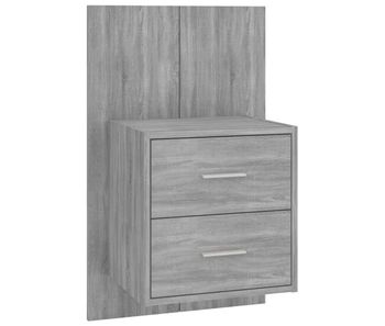 Vidaxl mesita de noche de pared gris sonoma