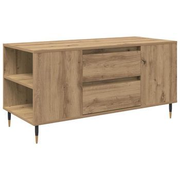 Mesa De Café Con Cajón Roble Artisan 102 X 44.5 X 50 Cm