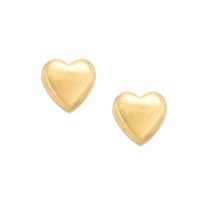 9ct gold mini heart stud earrings - 4mm - g0436