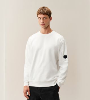 C.P. Company para hombre. RCCMSS713A005086W Sudadera Diagonal Raiser Lens blanco roto (L), Casual, Algodón