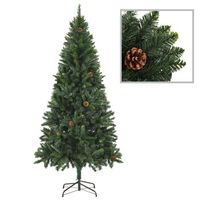 arbol de navidad artificial con pinas verde 180 cm vidaxl