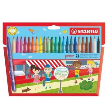 Stabilo Power Extra Long Lasting Felt Pens PK24