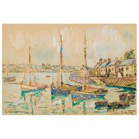 legendarte - cuadro lienzo impresion digital - le conquet - paul signac - decoracion pared cm 50x70