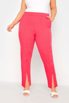 Limited Collection Pantalón Fucsia Con Abertura, Mujer Curvy Y Tallas Grandes, Limited Collection