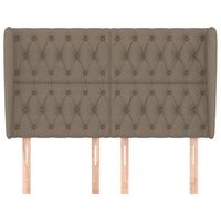 cabecero cama mueble de dormitorio con orejas de tela 163 x 23 x 118128 cm gris topo m020003437