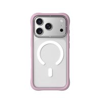 youngkit funda para iphone 17 pro  carcasa magnetica dynamic ii transparente rosa silicone diseno moderno y ajuste preciso