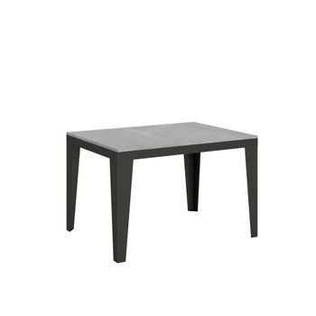 Mesa Extensible 90x120/224 Cm Flame Evolution Cemento Estructura Antracita