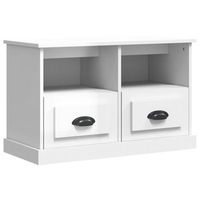 mueble tv  mueble de salon  armario tv madera contrachapada blanco brillo 80x35x50 cm