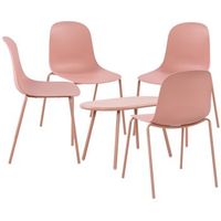 suite de 4 plazas veldin plastico rosado clp