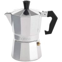 oryx classic cafetera italiana 3 tazas plata