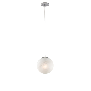 Lámpara Colgante Olaf De Hierro Cromado, 1 Luz, Esfera Dm.20, 130 Ø20, Bl294-s1-cr
