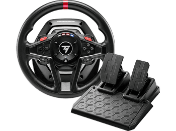 Volante - Thrustmaster T128, Con pedales T2PM, PlayStation 5/PS4/PC; Sistema Hybrid Drive, Force Feedback, Negro