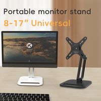 soportes para monitores portatiles artpowers soporte vesa para monitores de 13 a 18 compatible con pantallas portatiles tablets y ipads con altura ajustable