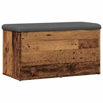 Banco Con Almacenaje | Banco De Almacenamiento Madera Ingeniería Madera Vieja 82x42x45 Cm