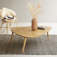 mesa de centro de madera de mindi