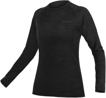 Endura Women's Baa Baa Blend L-S Baselayer, Black