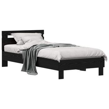 Estructura De Cama Roble Negro 98.5 X 200 Cm Vidaxl