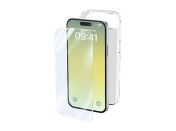 Funda + Protector pantalla - CellularLine Protection Kit, Para Apple iPhone 17 Air, Ultrarresistente, Transparente